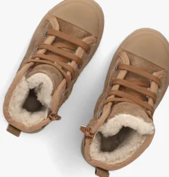 cognac shoesme hoge sneakers sw23w006