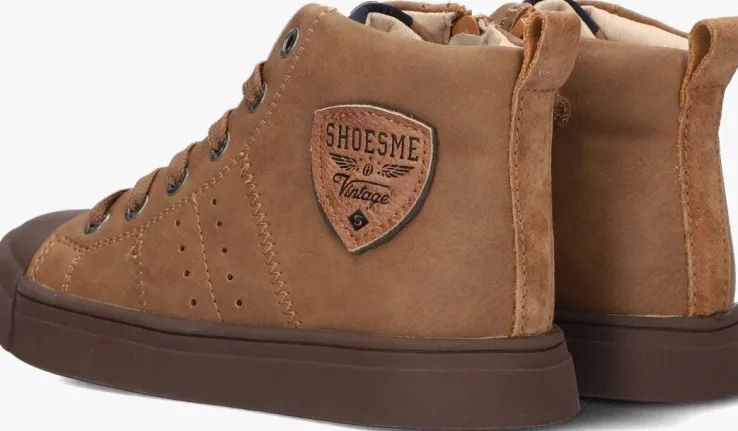cognac shoesme hoge sneakers sh23w036