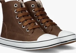 cognac shoesme hoge sneakers on22w211