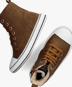 cognac shoesme hoge sneakers on22w211