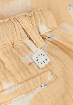 cognac sproet & sprout korte broek muslin shorts goose print