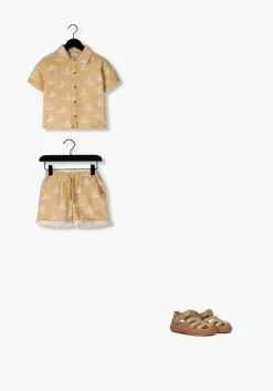 cognac sproet & sprout korte broek muslin shorts goose print