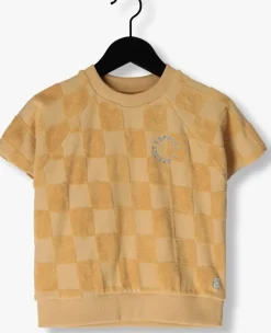 cognac sproet & sprout t-shirt raglan sweatshirt terry blocks