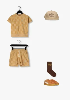 cognac sproet & sprout t-shirt raglan sweatshirt terry blocks