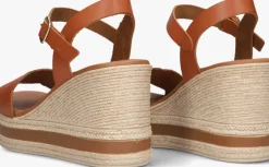 cognac stefano lauran sandalen met hak 8734