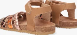 cognac ton & ton platte sandalen pl_omo08