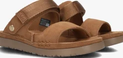 cognac ugg platte sandalen k goldenstar glide