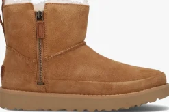 cognac ugg vachtlaarzen w classic zip mini