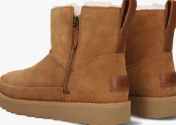 cognac ugg vachtlaarzen w classic zip mini