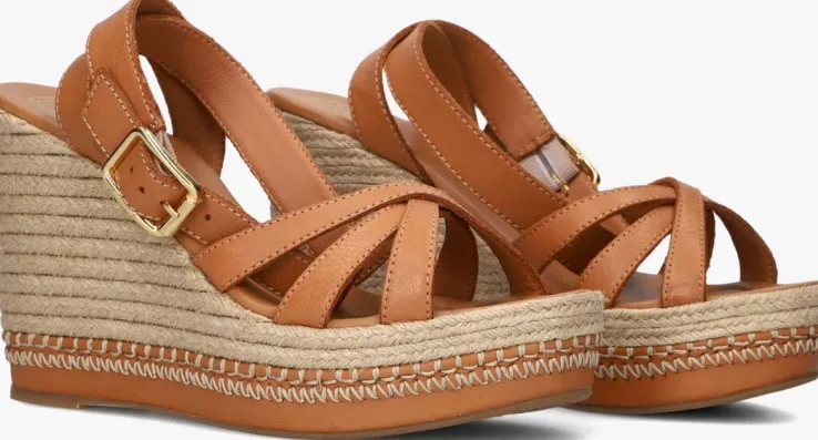 cognac unisa sandalen met hak munjal