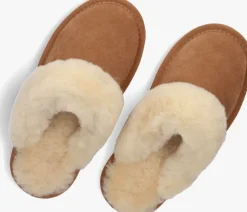 cognac warmbat pantoffels flurry kids