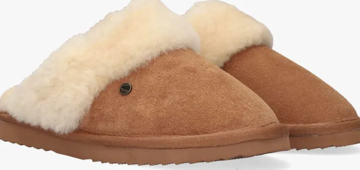 cognac warmbat pantoffels flurry