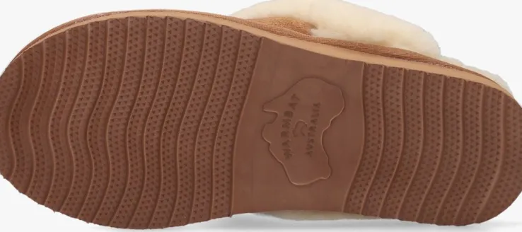 cognac warmbat pantoffels flurry