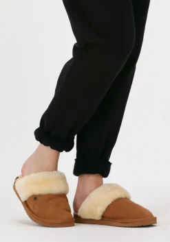 cognac warmbat pantoffels flurry