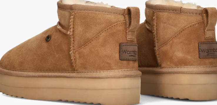 cognac warmbat vachtlaarzen durack plateau