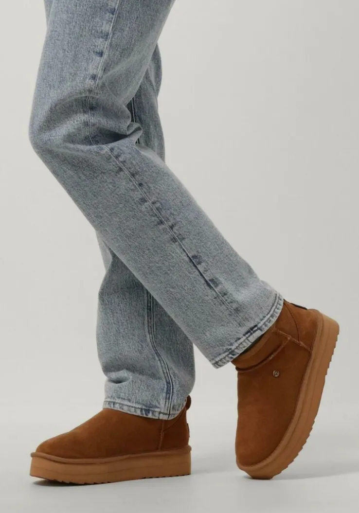 cognac warmbat vachtlaarzen durack plateau