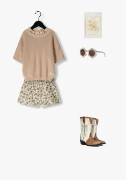 creme baje studio korte broek rosa