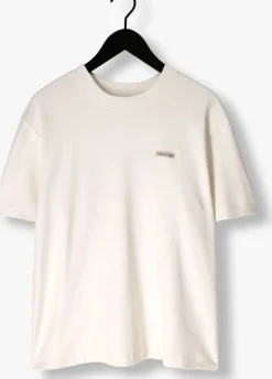 creme calvin klein t-shirt calvin klein label tee