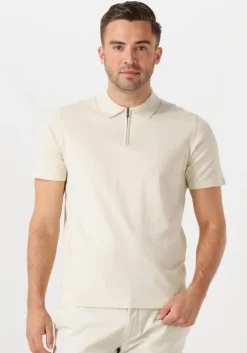 creme dstrezzed polo dorian zip polo