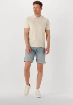 creme dstrezzed polo dorian zip polo