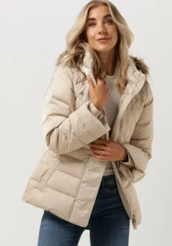 creme guess gewatteerde jas laurie down jacket