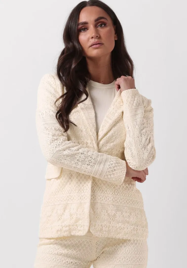 creme liu jo blazer pizzo macrame tp jacket
