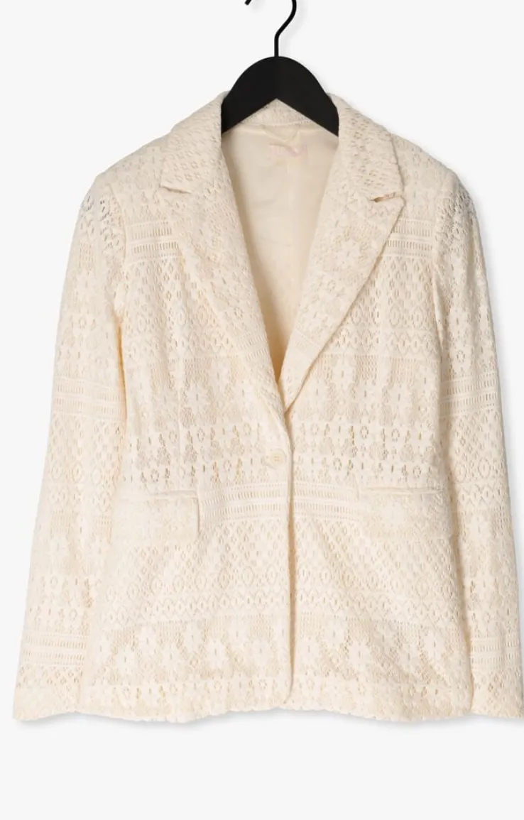 creme liu jo blazer pizzo macrame tp jacket