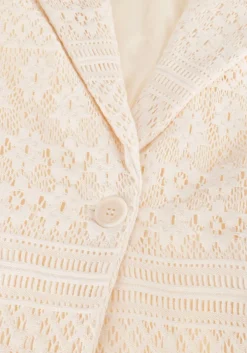 creme liu jo blazer pizzo macrame tp jacket