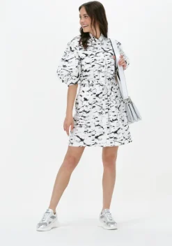 creme liu jo mini jurk abito gabardina