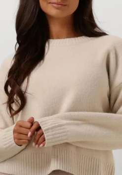 creme neo noir trui detri solid knit blouse