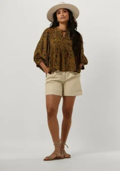 creme notes du nord broeken georgina leather shorts