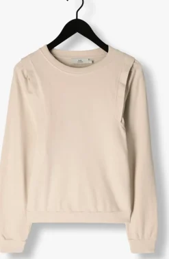 creme ruby tuesday trui timothee sweat top with shoulder detail