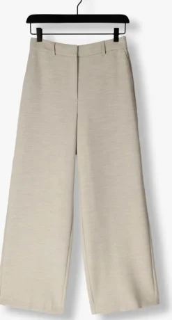creme selected femme pantalon slfrita-paxa hw extra wide pant