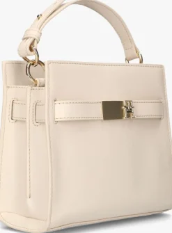 creme tommy hilfiger handtas th heritage mini satchel