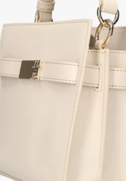 creme tommy hilfiger handtas th heritage mini satchel