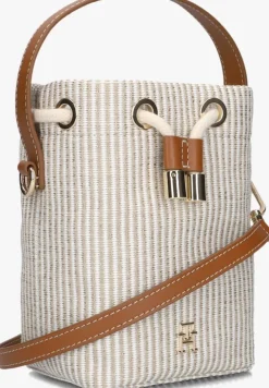 creme tommy hilfiger schoudertas th premium beach le bucket