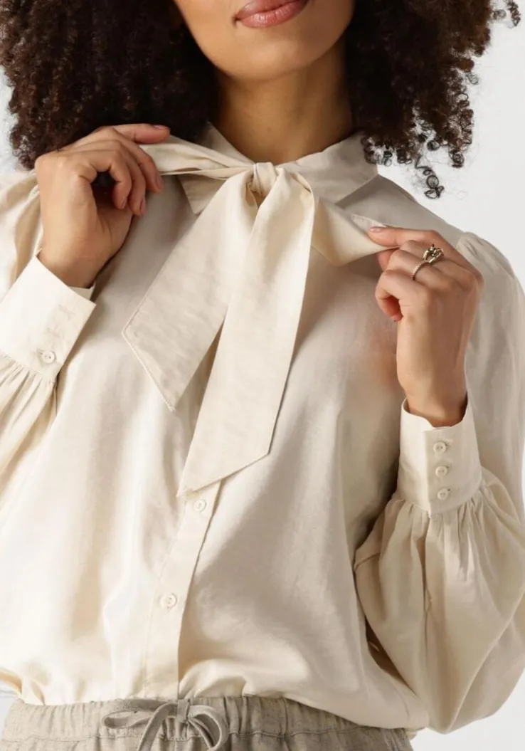 creme y.a.s. blouses yaspil ls bow shirt