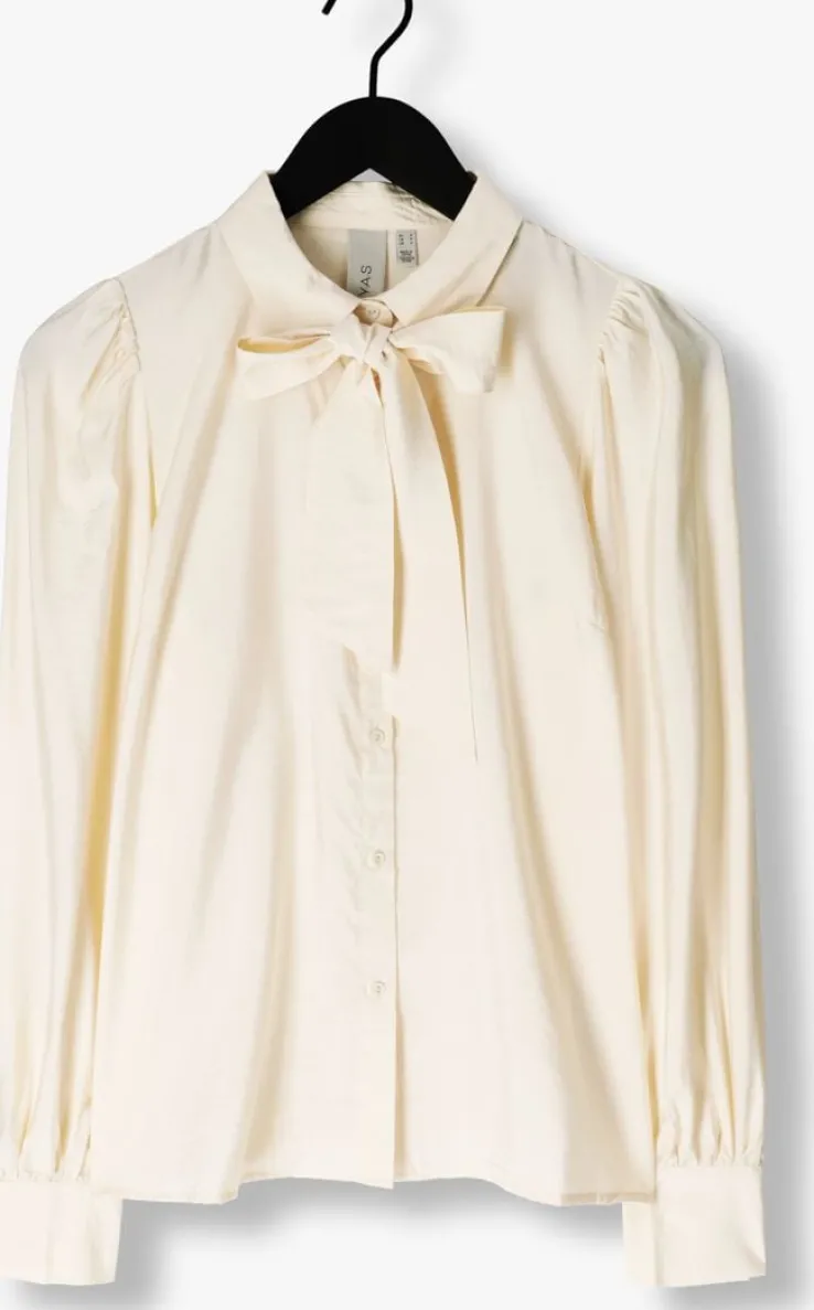 creme y.a.s. blouses yaspil ls bow shirt