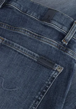 donkerblauwe 7 for all mankind skinny jeans hw skinny slim illusion alleyway with raw cut