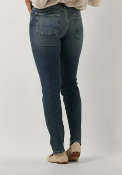 donkerblauwe 7 for all mankind straight leg jeans roxanne luxe vintage sea level