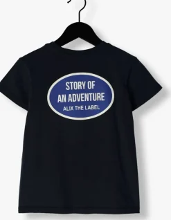 donkerblauwe alix mini t-shirt oval t-shirt