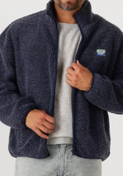 donkerblauwe american vintage vest hoktown zip