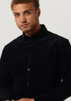 donkerblauwe anerkjendt overshirt akleif corduroy shirt