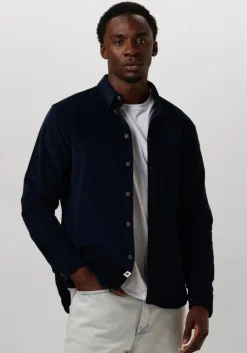 donkerblauwe anerkjendt overhemd akleif solid cord shirt