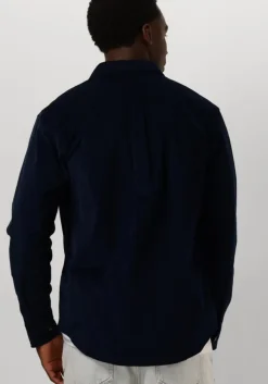 donkerblauwe anerkjendt overhemd akleif solid cord shirt