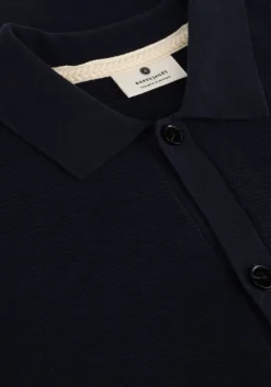 donkerblauwe anerkjendt polo aksvend s/s knit shirt