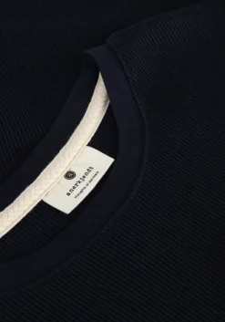 donkerblauwe anerkjendt t-shirt akkiki s/s waffle tee