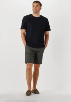 donkerblauwe anerkjendt t-shirt akkiki s/s waffle tee