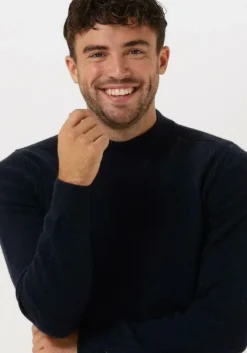 donkerblauwe anerkjendt trui akrico lambswool knit