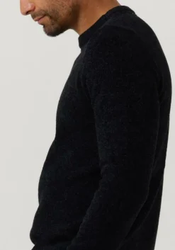 donkerblauwe anerkjendt trui aksune chenille knit